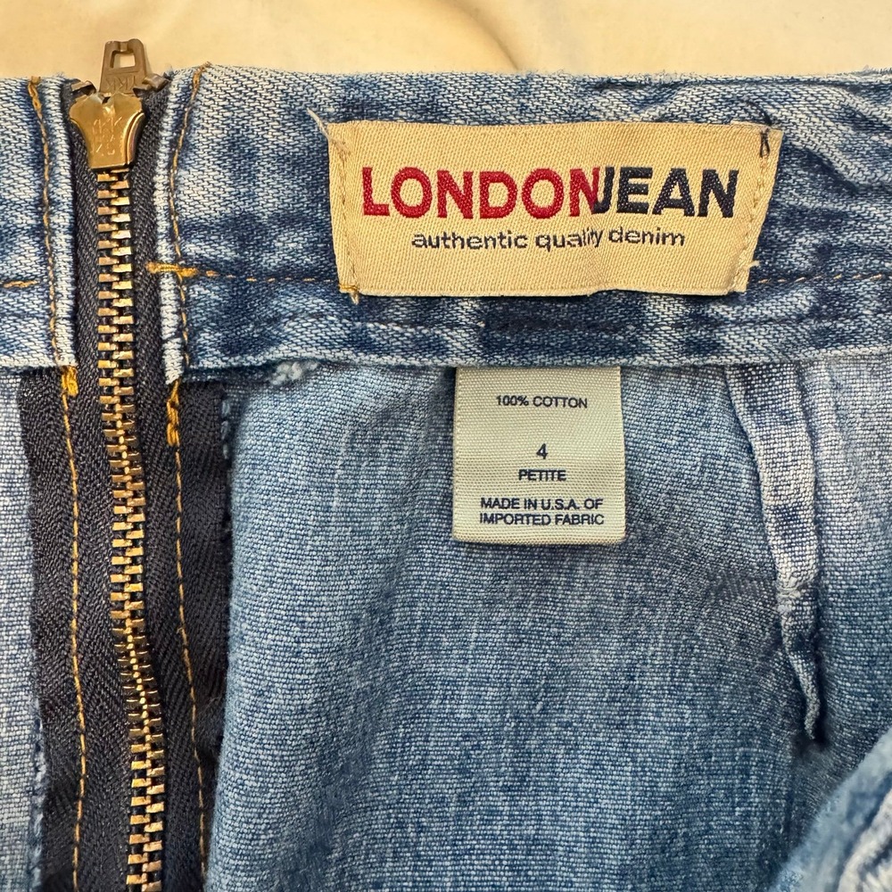 London Jean Women's Denim Maxi Skirt-Sz 4P-Med Wash-Vintage-Boho-Cottagecore‎ - Picture 5 of 7